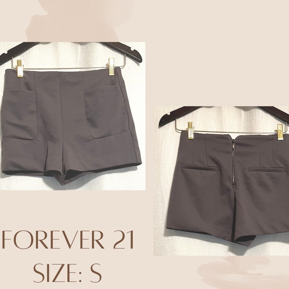 Forever 21 - grey shorts. Business casual shorts. 2 pockets only.